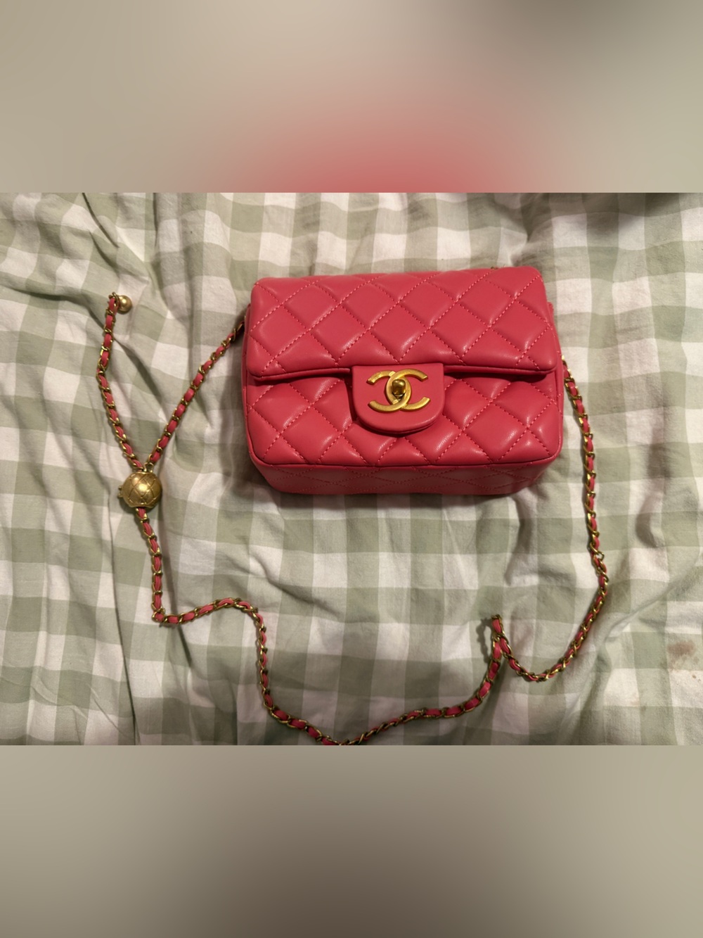 Quilted Red Women's Crossbody Bag - Picture 3 of 8